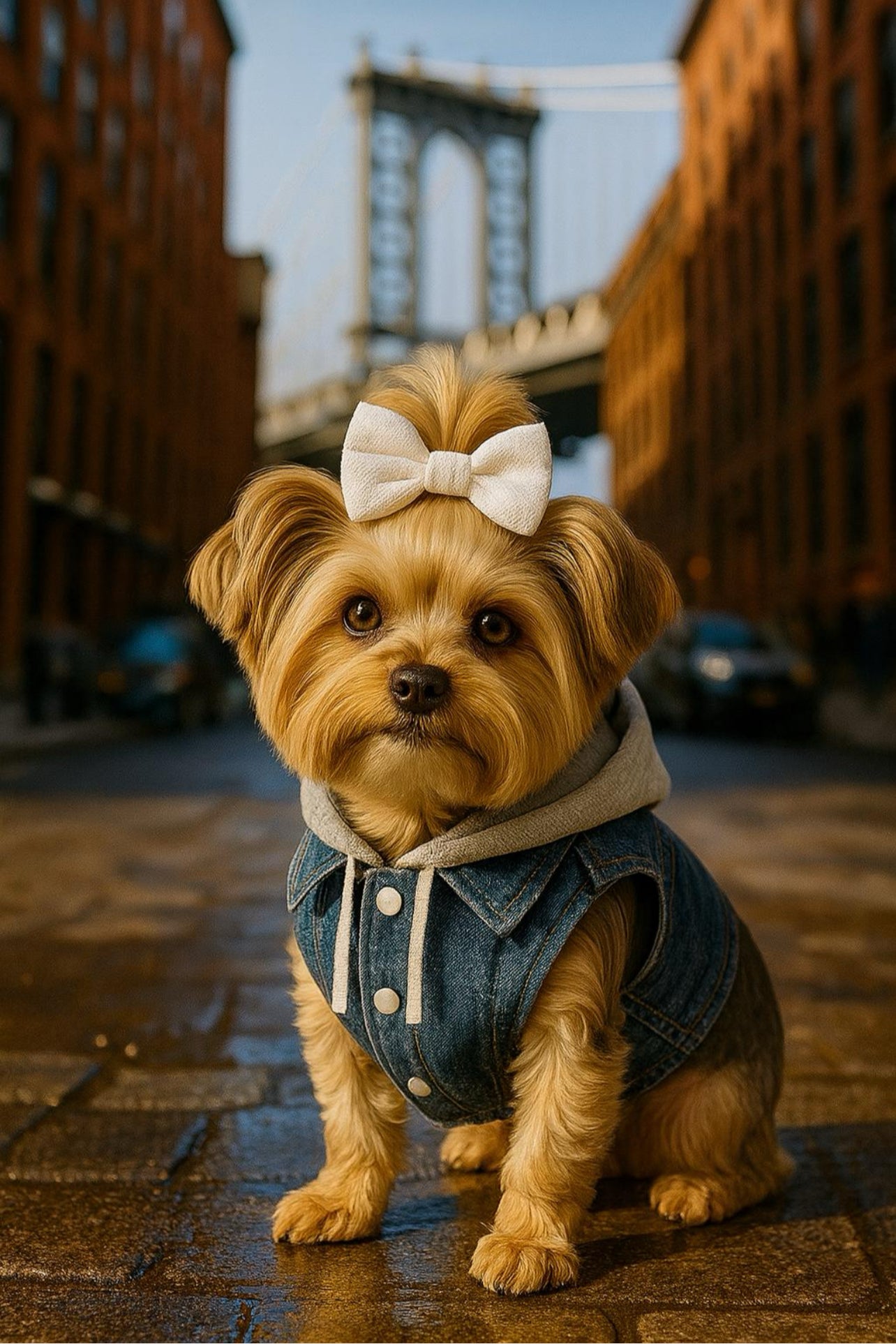 Dog Hoodie with Built-In D-Ring Harness | 2-in-1 Soft Fleece for Small Dogs S–XL