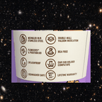 Snoopy Space 40 oz Tumbler with Handle – Blue & Purple Engraved Mug