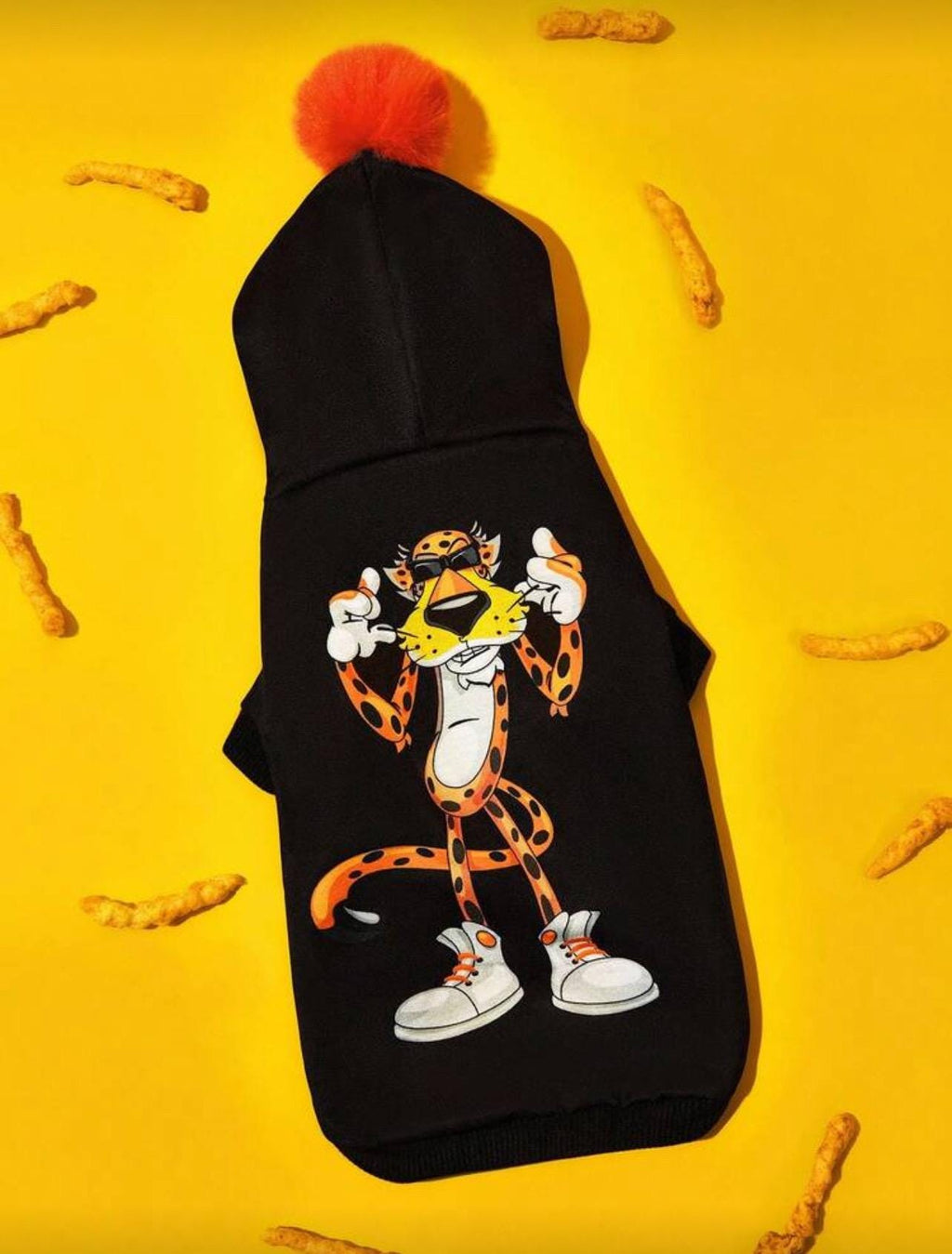 Cool Orange Pom Pet Hoodie | Funny Cartoon Dog Sweatshirt | Cute Streetwear Style for Small & Medium Dogs