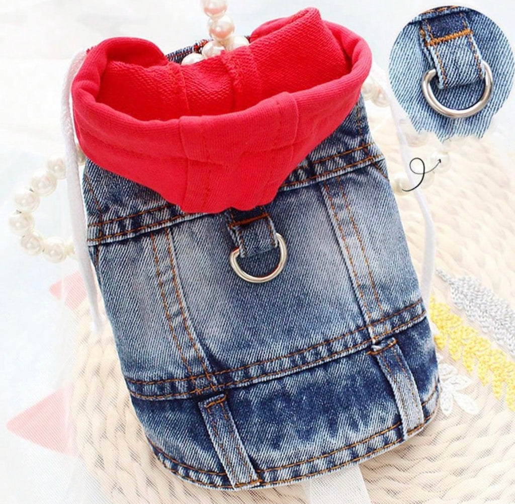 Dog Hoodie with Built-In D-Ring Harness | 2-in-1 Soft Fleece for Small Dogs S–XL