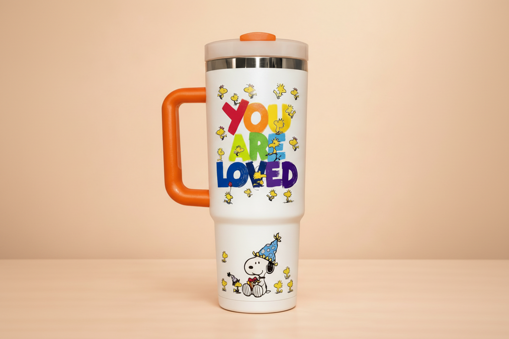 Snoopy 'Have a Good Day' Stanley Tumbler 40oz - Insulated Stainless Steel Cup with Handle & Straw