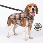 No-Pull Dog Harness Vest - Premium Padded Plaid Jacket with Zipper & Double D-Ring (XS-XL)