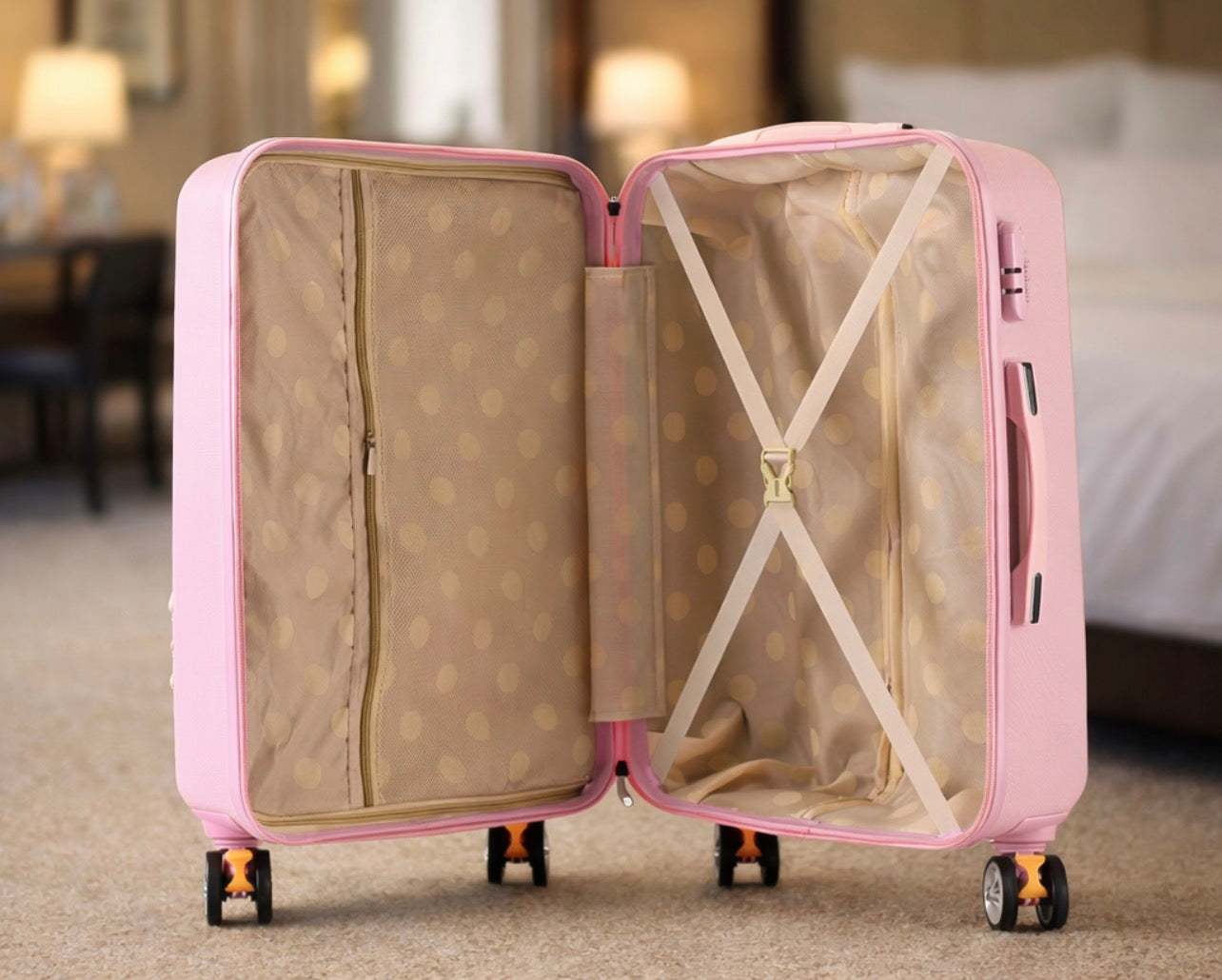 Hello Kitty Luggage Set – Hard Shell Spinner Carry-On & Travel Case (Pink, Red, Purple)