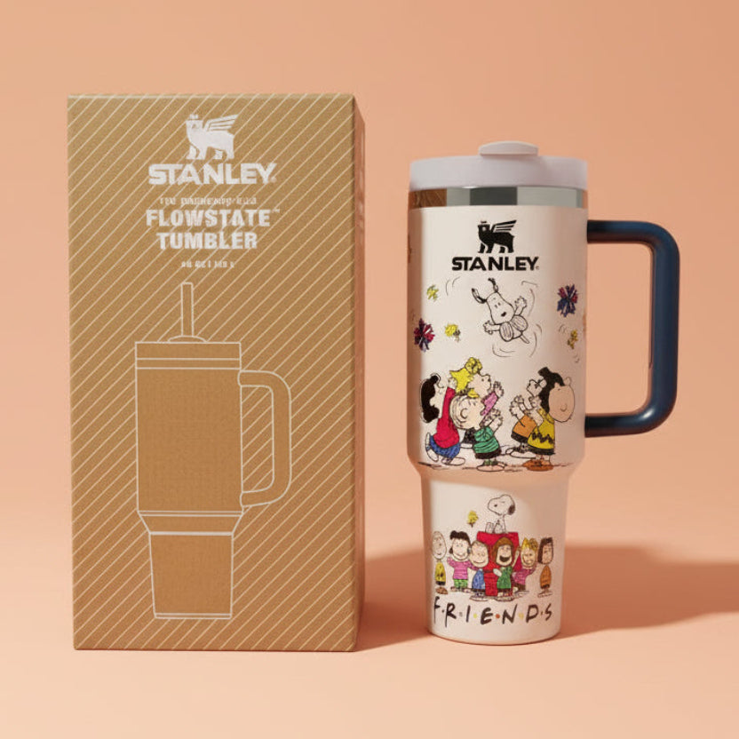 Snoopy Friends White Ice/Hot 40 Oz Tumbler Engraved