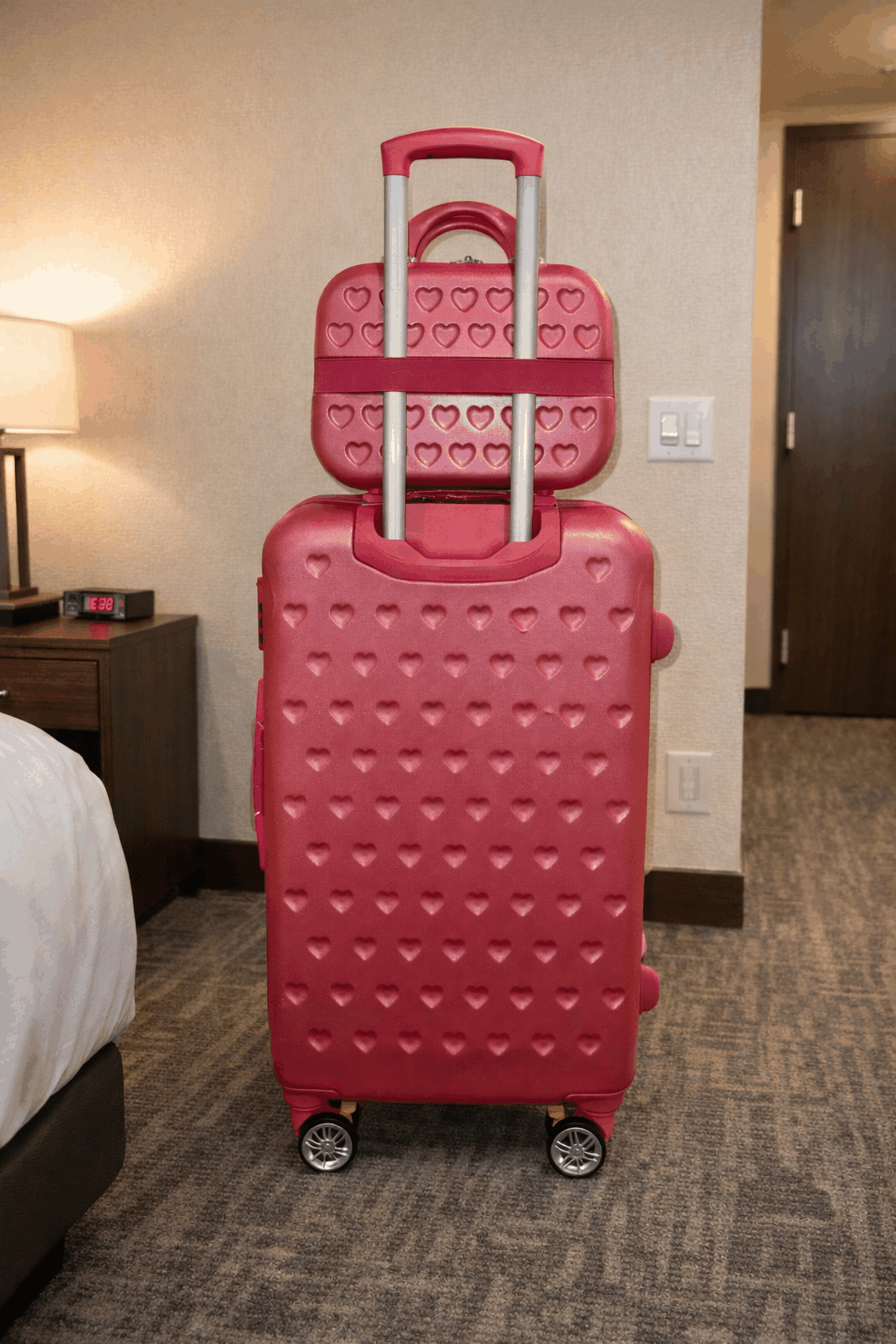 Hello Kitty Luggage Set – Hard Shell Spinner Carry-On & Travel Case (Pink, Red, Purple)