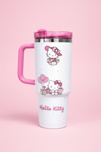 Hello Kitty Tumbler 40oz - Insulated Stainless Steel Travel Mug with Handle & Straw