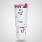 Tumbler with Hello Kitty design on a white background