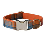 Orange Velvet Dog Collar with Rope - Pet Supplies