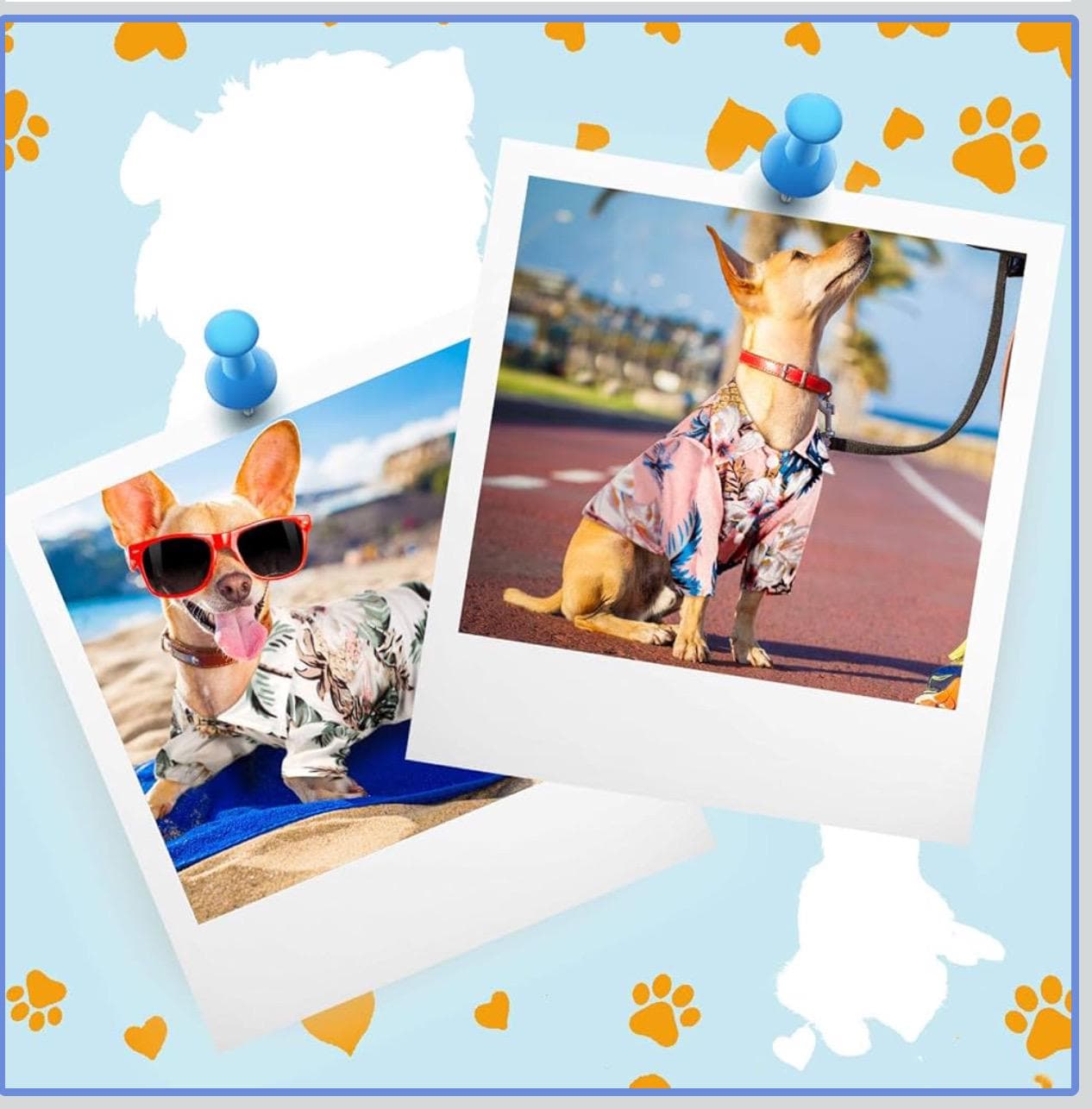 Hawaiian Tropical Style Shirts Beach Print Dogs & Cats T-Shirt / Hawaiian Tropical Style Shirt for Dogs and Cats