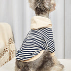 Cozy Canine Striped Hooded Sweater - Fashionable Pet Apparel