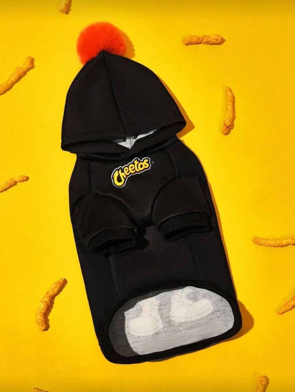 Cool Orange Pom Pet Hoodie | Funny Cartoon Dog Sweatshirt | Cute Streetwear Style for Small & Medium Dogs