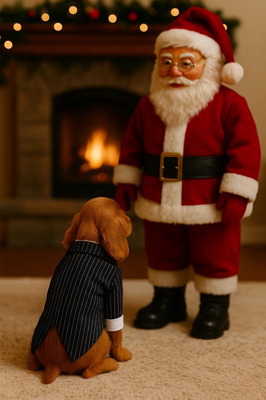 Elegant Dog Tuxedo Suit | Formal Pet Outfit with Bow Tie | Wedding, Christmas & Photoshoot Dog Clothing