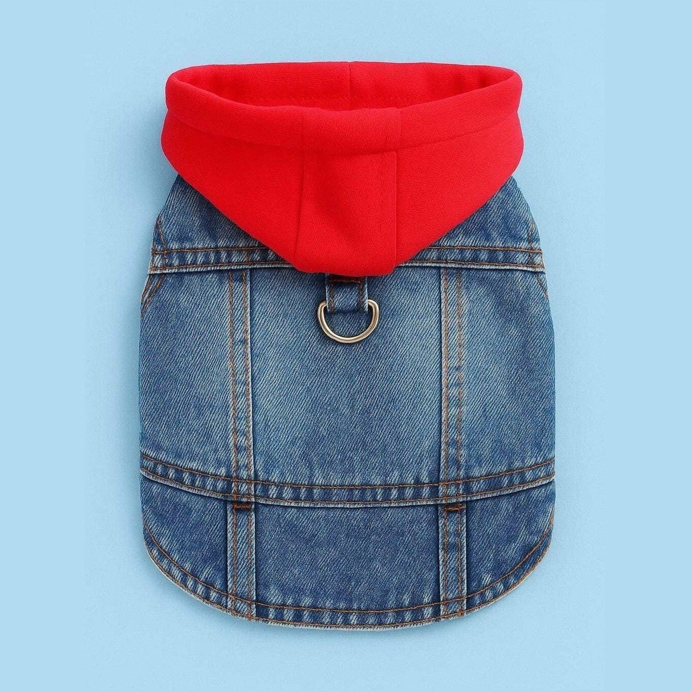 Dog hoodie color options in red
