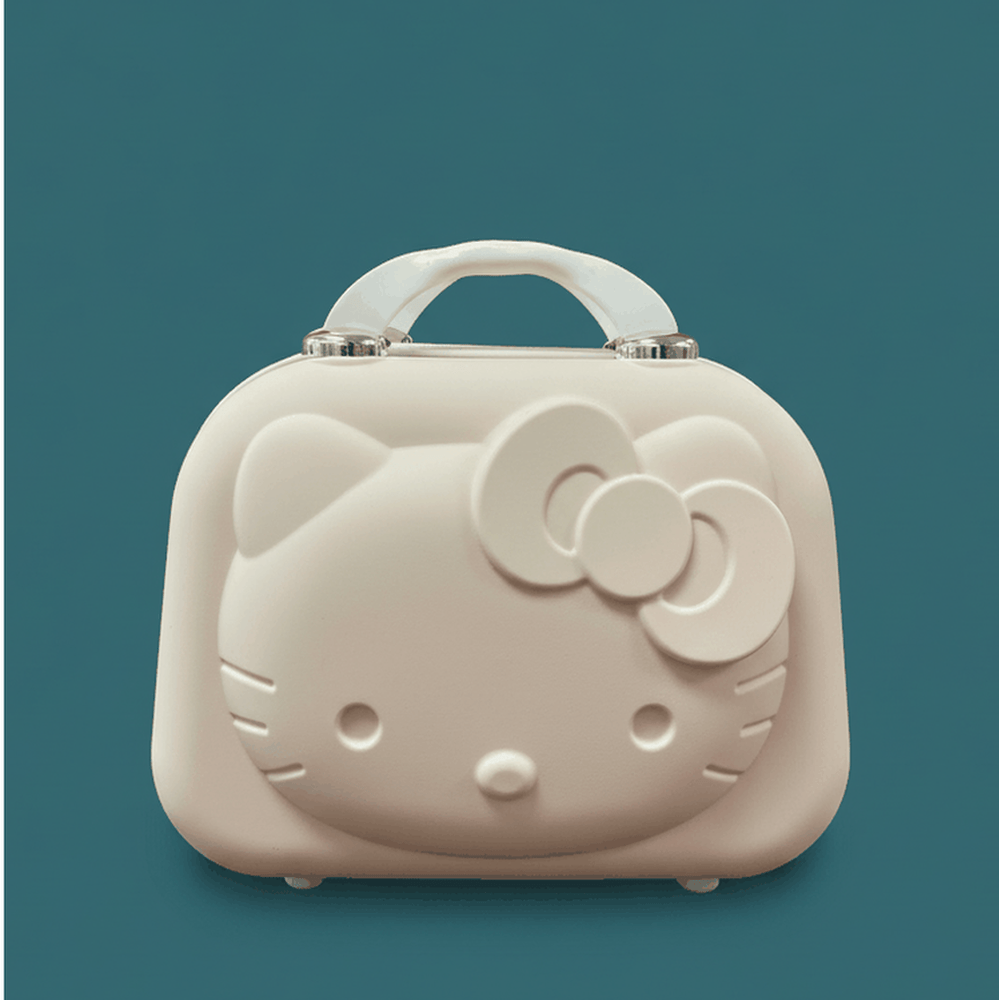 Maletín Hello Kitty beige frontal - fondo contrastante