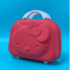 Maletín Hello Kitty coral - fondo azul vibrante