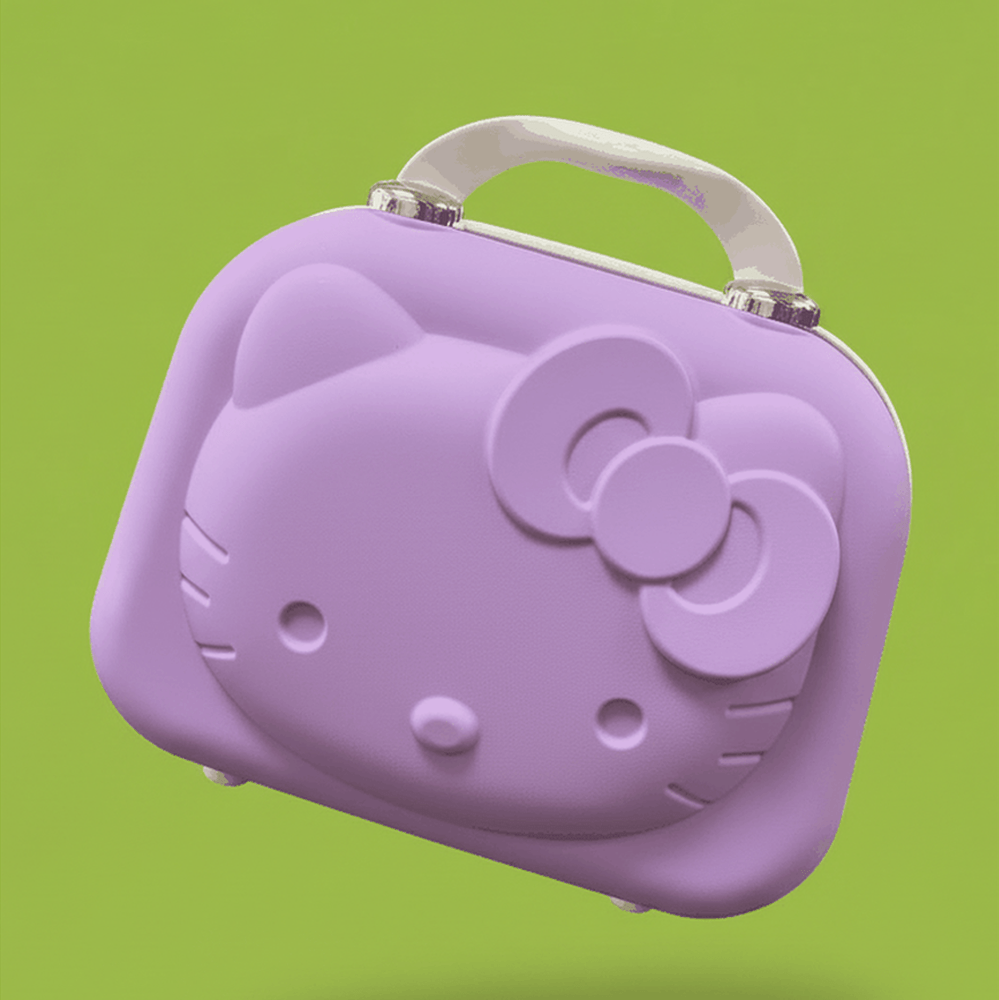 Maletín Hello Kitty purple - sin silla fondo verde